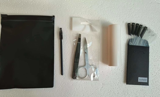 Kundenspezifischer Logo Eyebrow Stamp Stencil Kit mit Pinzette